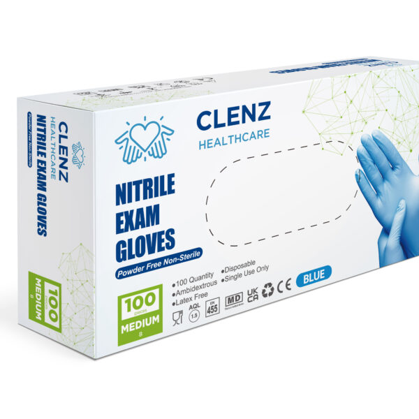 Blue Nitrile Exam Gloves 3.5g
